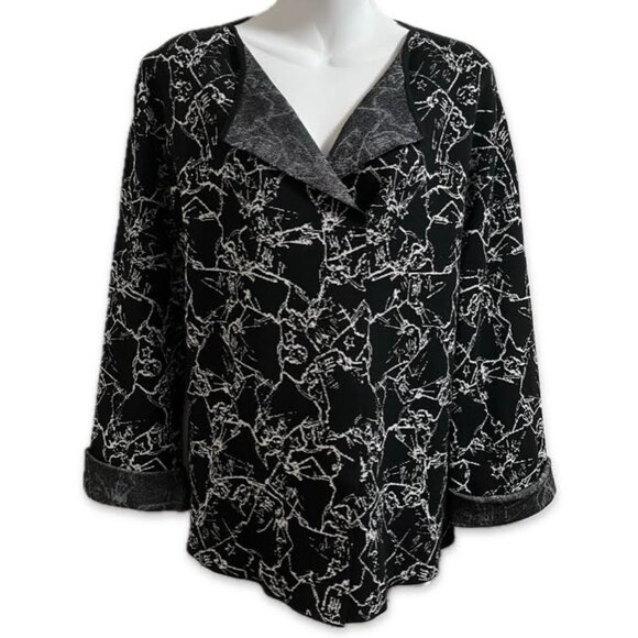 Escada Sport Open Front Cardigan Womens Size S Black Button Snap Sweater - Picture 1 of 16